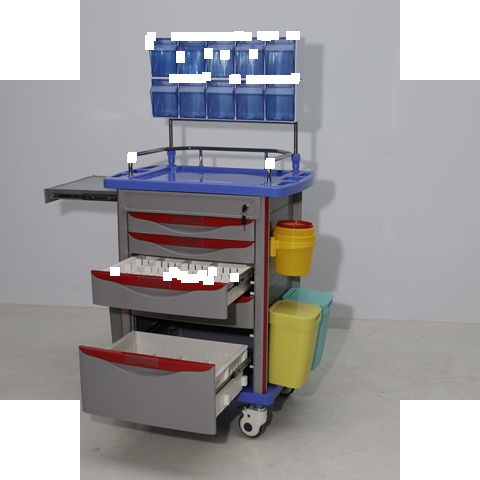 Hospital Crash Cart Medical Multi-Function Trolley Hospital Emergency Trolley