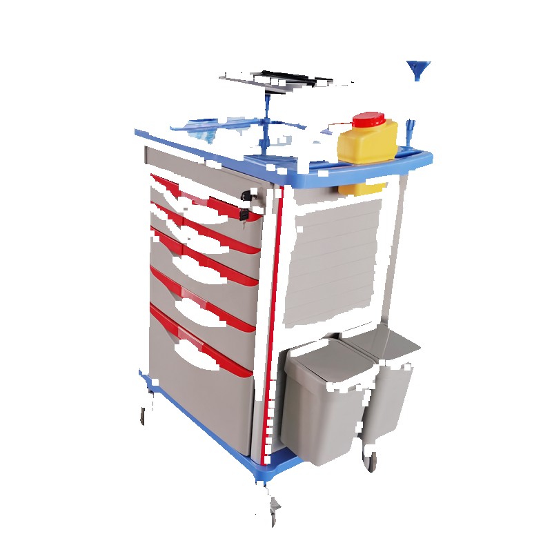 Hospital Medical Dual screen Trolley style
