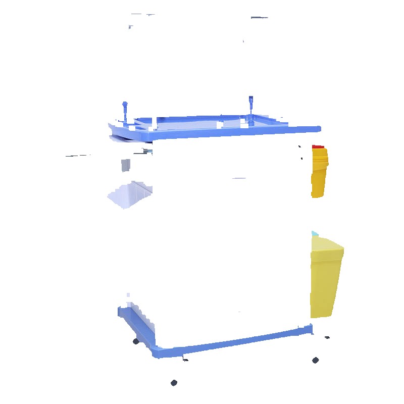 Vital Signs Monitor Stand ABS Plastic Material Hospital Emergency Trolley Crash Cart for ECG Monitor