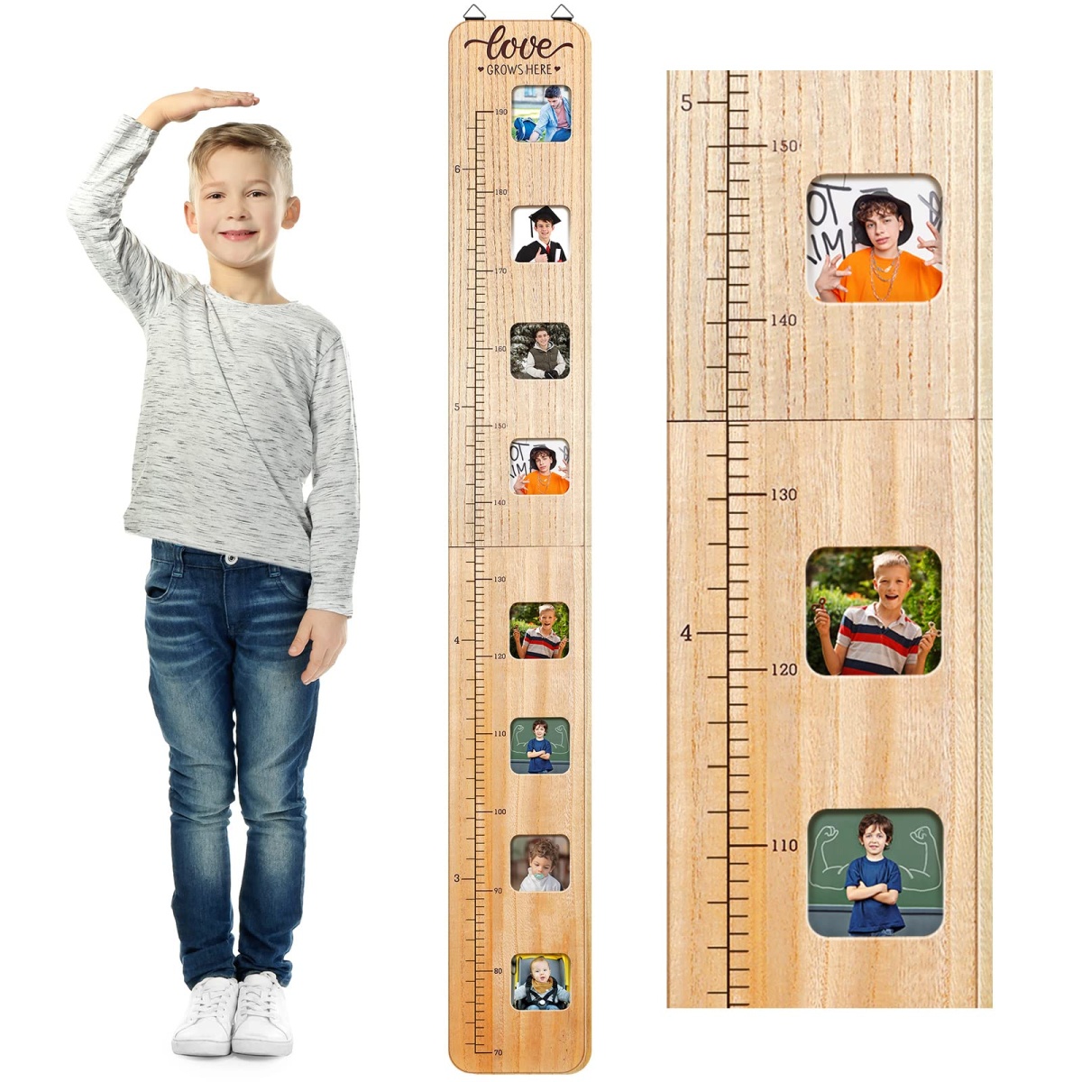 Wooden Height Measuring Ruler for Kindergarten
