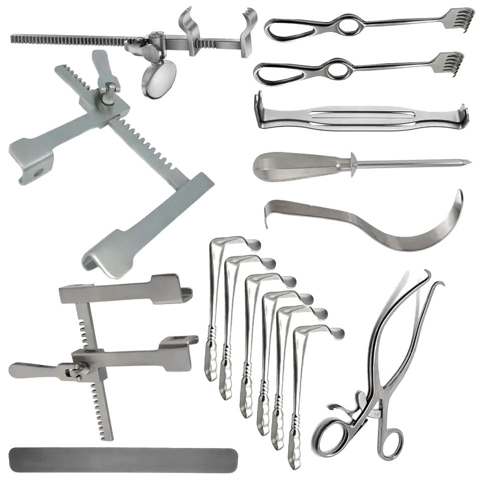 Stainless Manual Surgical Retractor Set for