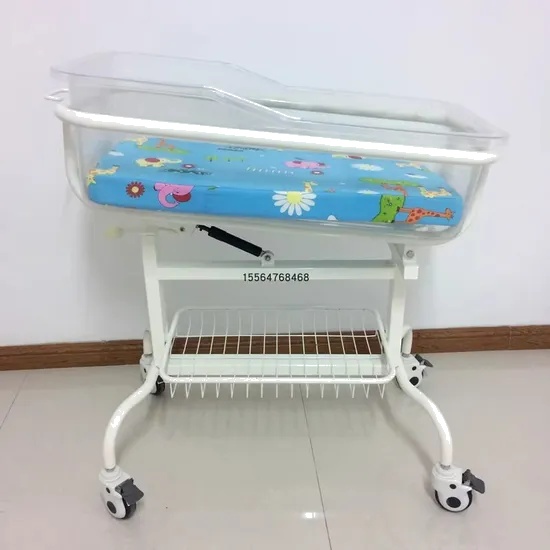 Medical Adjustable Baby Trolly Hospital Cart