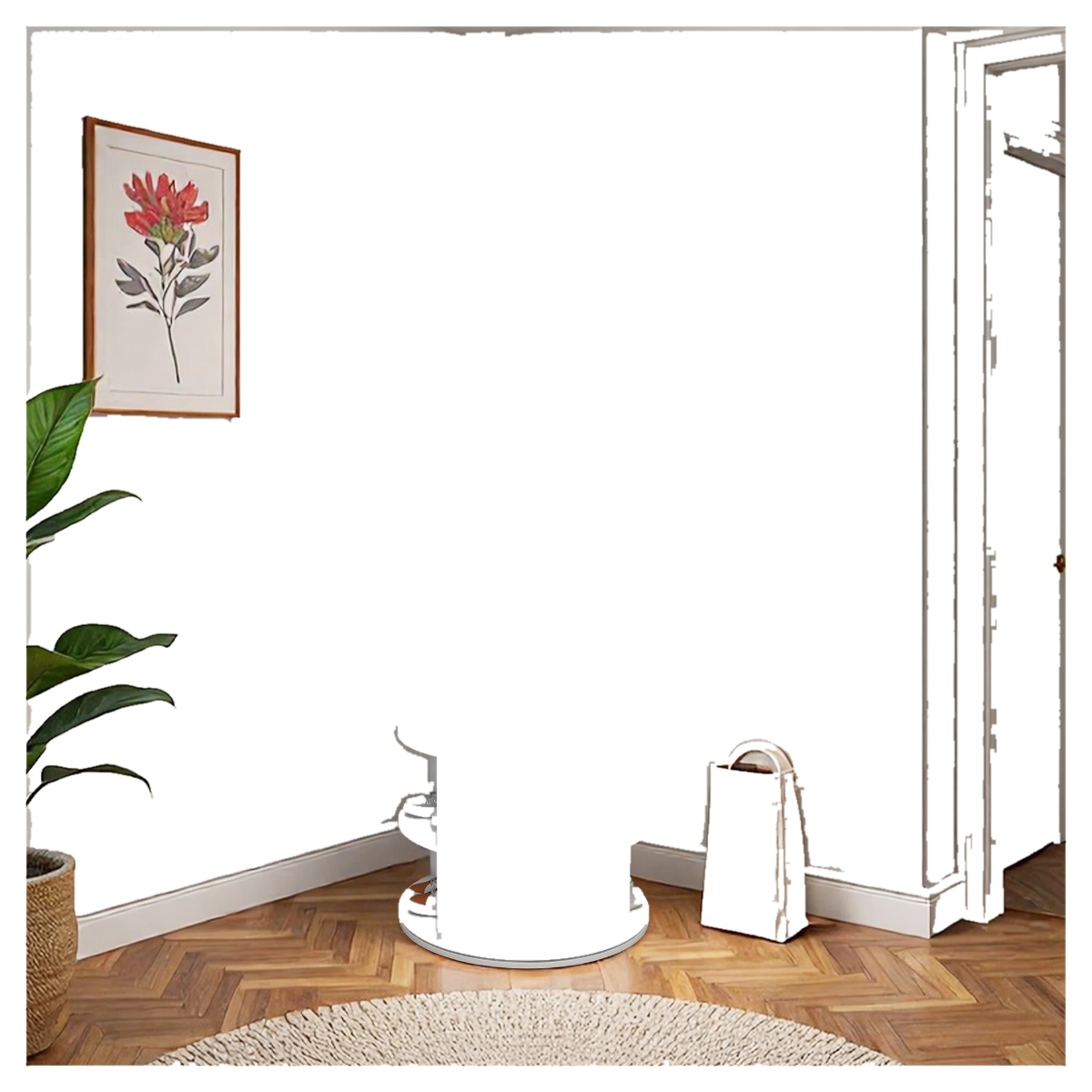 Rotating Plastic Shoe Rack Floor-Standing 8-Tier Multi-Tier 360-Degree Home Entryway Shoe Cabinet...