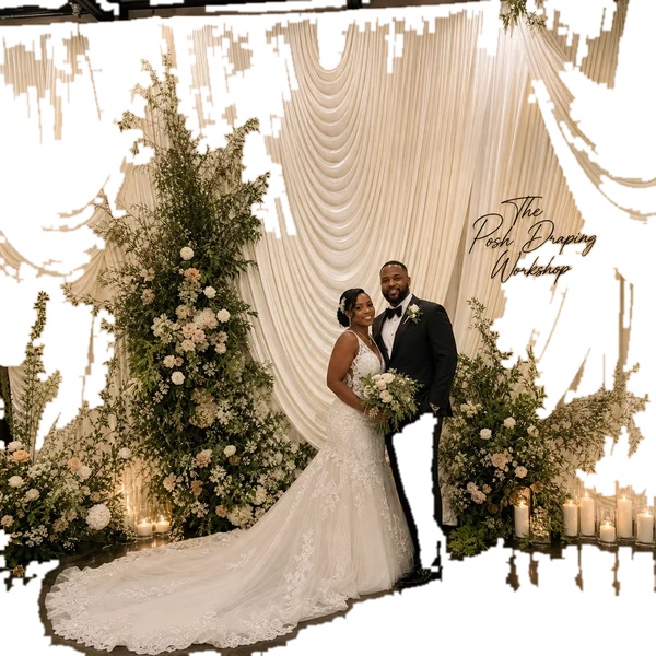 White Color Pre-made Baroque Swag Is Designed with a Rod Pocket for Wedding Decoration$19-67MOQ: ...
