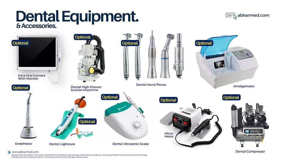 Dental Equipments Unit Types of
