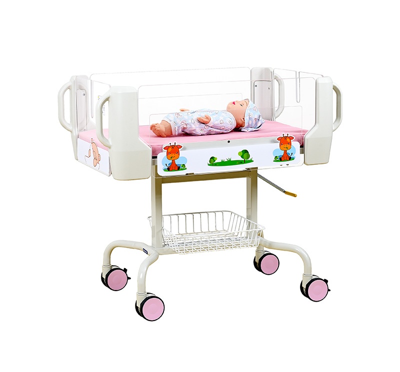 Medical Transparent Newborn Baby Bassinet, Tiltable Infant Nursery Cot, Movable Hospital Baby Bed...