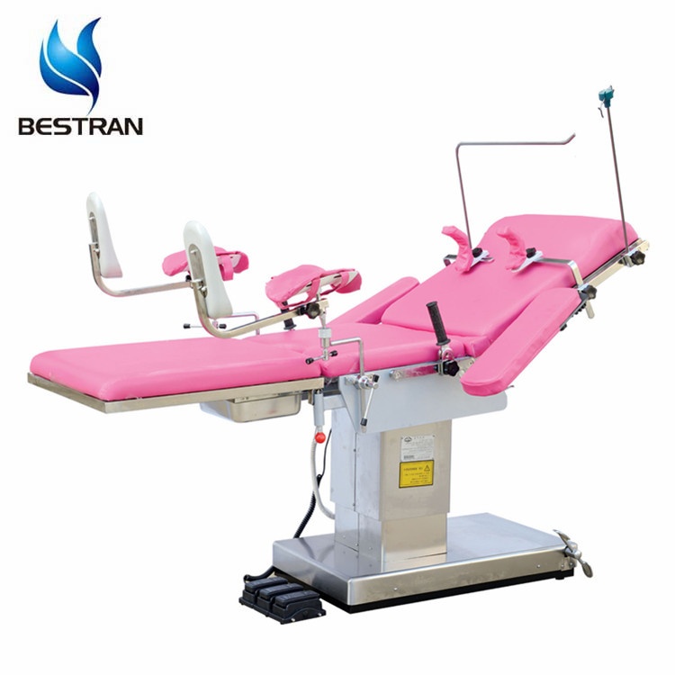 Multi-Function Obstetric Delivery Bed Hospital Electric Gynecological Examination Table Steel Ope...