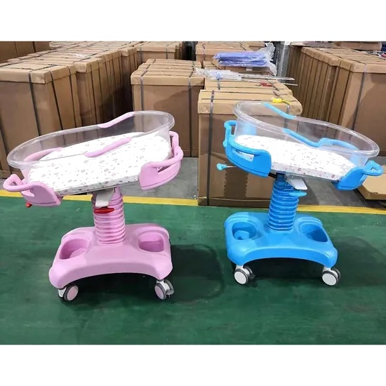 ABS Plastic Medical Baby Crib Automatic Swing Baby Cot Trolley