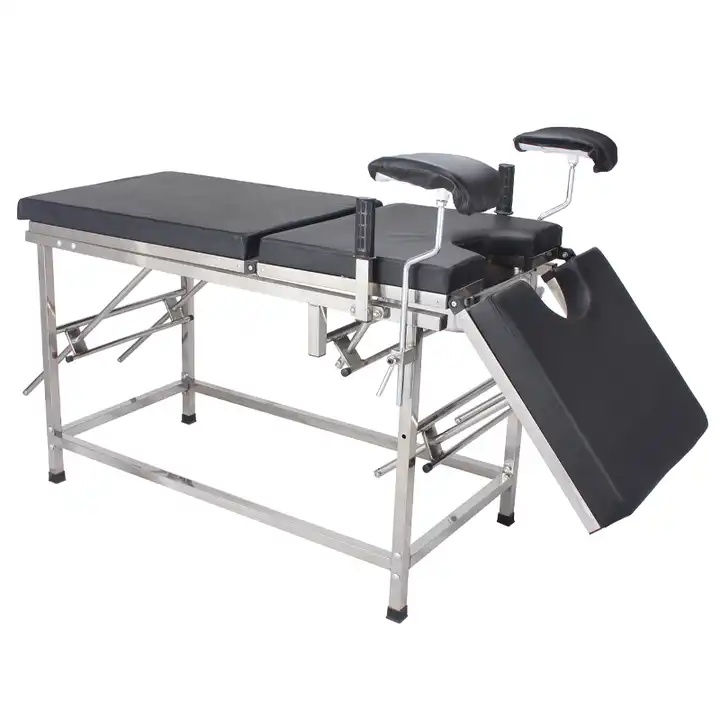 Hospital Gyne Exam Bed Stainless Steel PU Sponge Cushion Supply