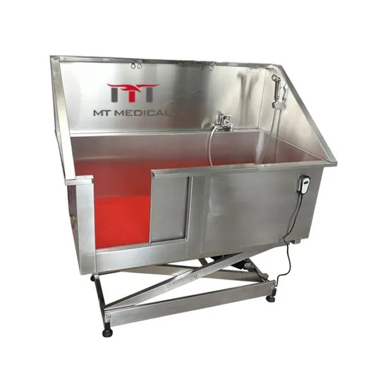 MT China Pet Supplies Stainless Steel Electric Lift V-shaped Pet Vet Operation Table Used Veterin...