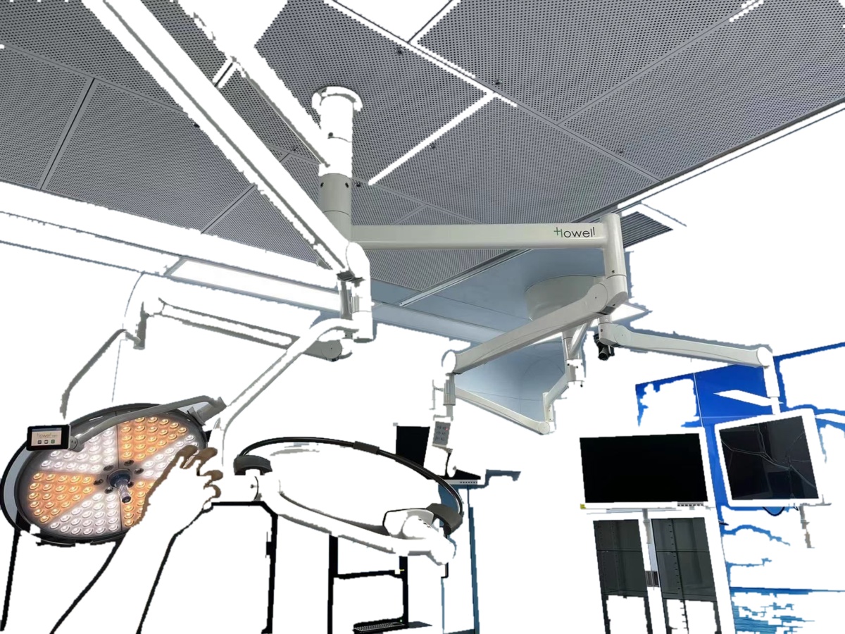 Hospital Equipment 160000Lux Double Dome Ceiling Shadowless Led Operation Theatre Light Surgical ...