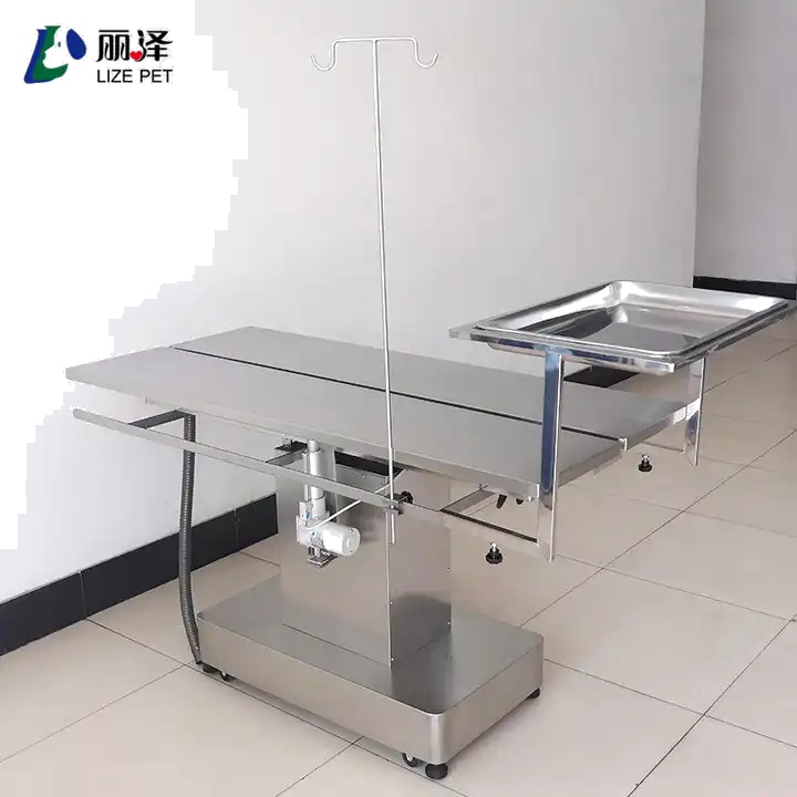 Vet Clinic Stainless Steel Table with Circular Bead Pet Mesh Top Diagnose Table with Drawers for ...