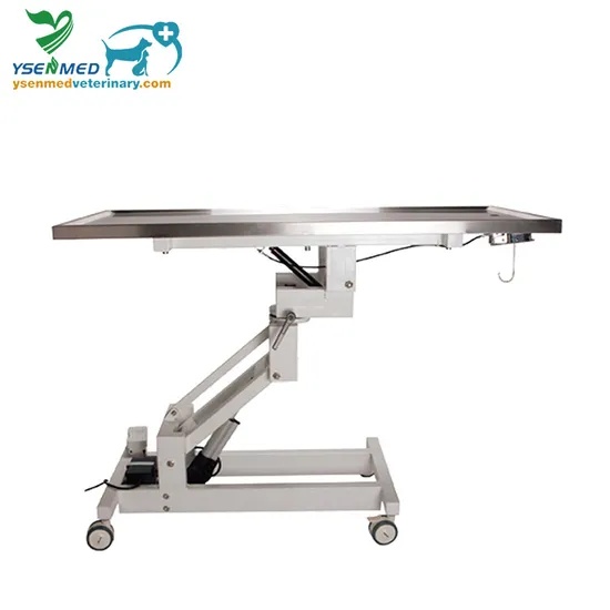 Veterinary Hospital Stainless Steel Electric Lifting Animal Operating Table Tilting Surgical Tabl...