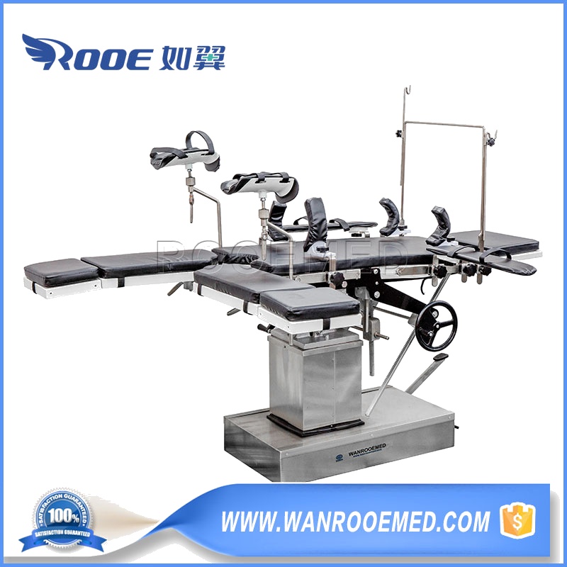 Hospital Stainless Steel Surgical Mechanical Table in Operating Room Medical Instrument Trolley