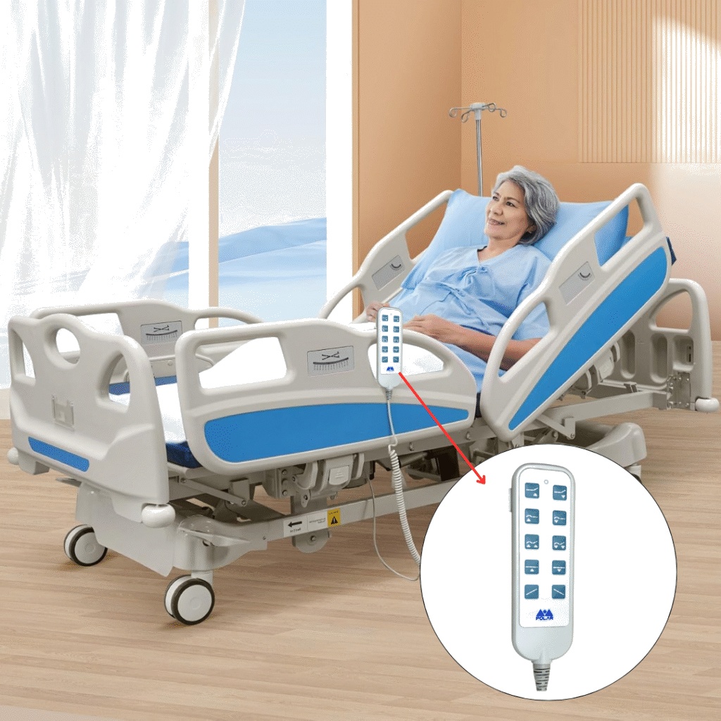 Electric Hospital Bed with Remote Control