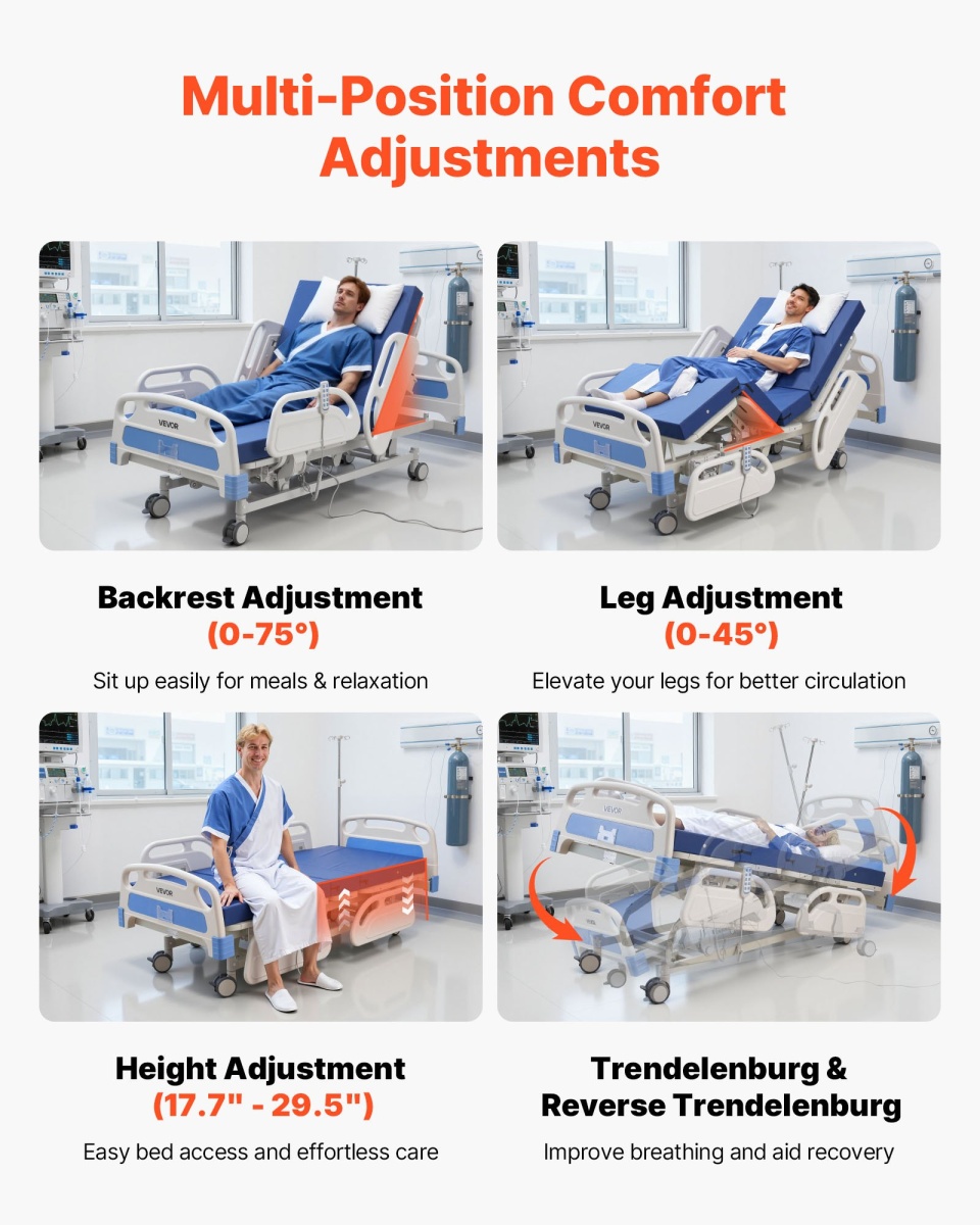 Electric Hospital Bed with Trendelenburg