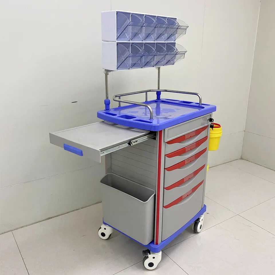 Hospital Abs Emergency Crash Cart Trolley